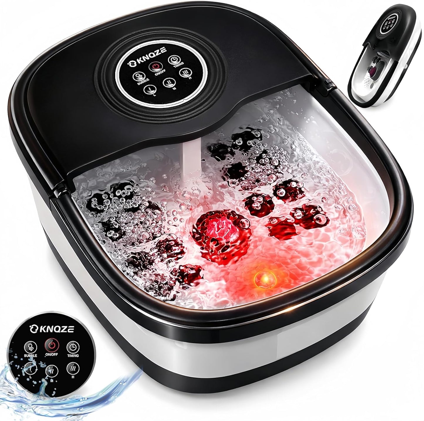 Claréa Foot Spa with Heat & Massage –  Remote Control, Bubbles & Rollers for Deep Relaxation at Home