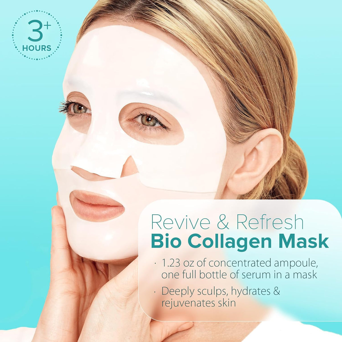 Collagen Bio Face Mask 4 Pack – Hydrating Korean Sheet Masks for Glowing